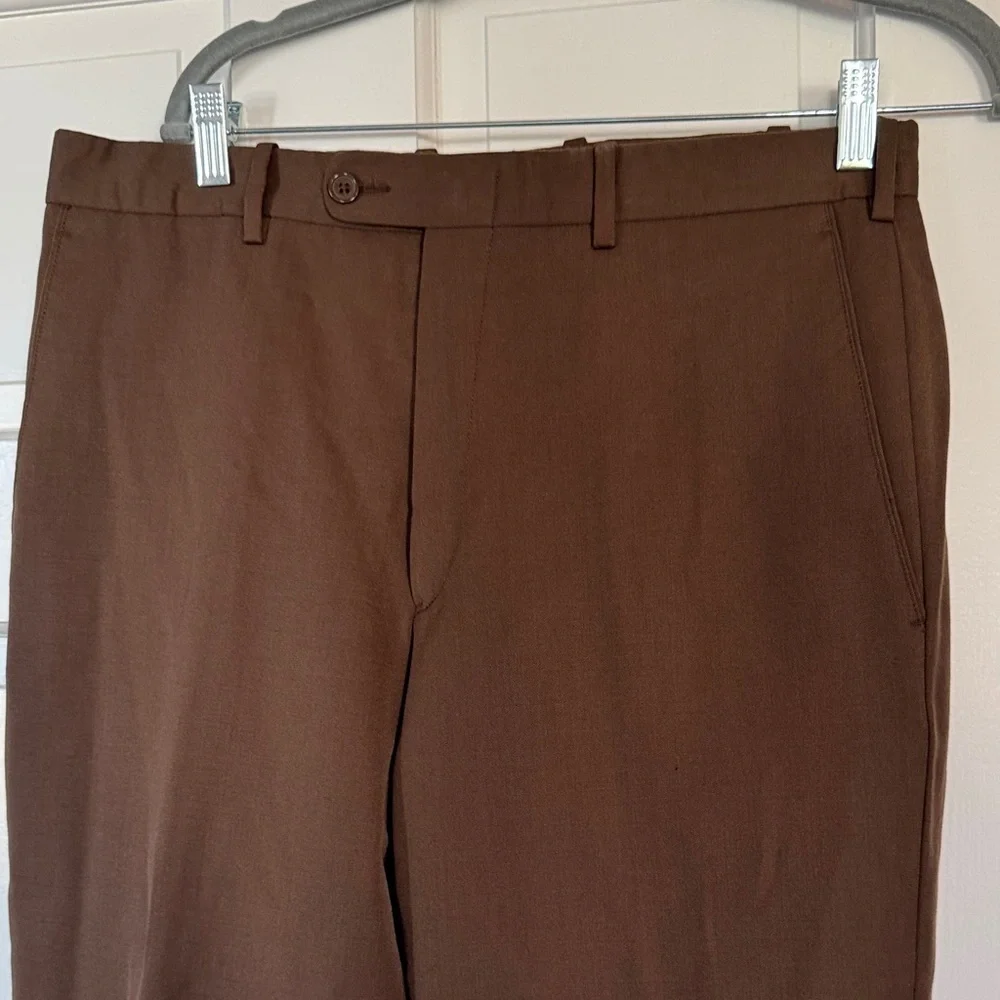 JB Britches Classic Men's Brown Chinos